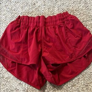 Lululemon red hotty hot shorts